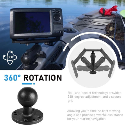Medium Arm Marine Electronic Depth Finder Mount for Garmin, Raymarine, Lowrance