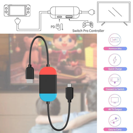 Nintendo Switch 1 Dock USB-C HDMI Mini Travel TV Connector Controller Charger