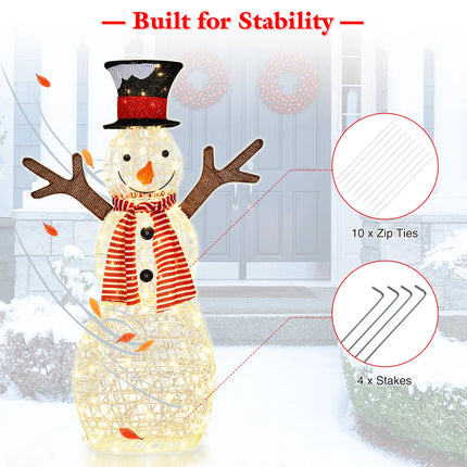 1.1M Christmas Snowman Light LED Light 3D Xmas Home Outdoor Yard Holiday Décor