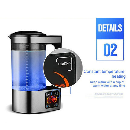 2L Electric Hydrogen Rich Alkaline Water Ionizer Generator Machine 220V Home