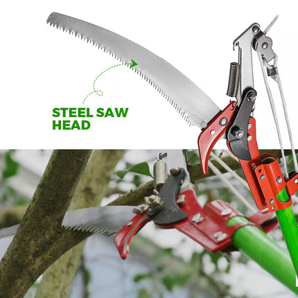 8M Detachable Pole Pruning Saw Tree Trimmer Saw Shearing Storage Bag Portable