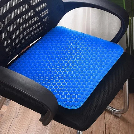 2Pcs Honeycomb Gel Seat Cushion Double Layer Thick Sitting Chair Pad Pain Relief Soft