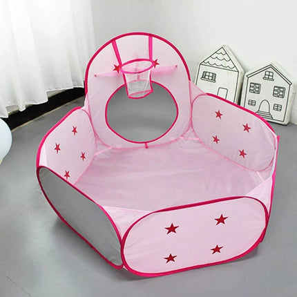 3 In 1 Play Tent Kids Toddlers Crawl Tunnel Pop Up Playhouse Ball Pit Play Tent Pink