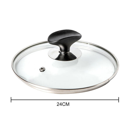 24cm Tempered Glass Lid for Fry Pan, Saucepan, Casserole, Pot Lid Replacement