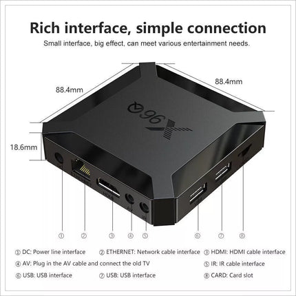 X96Q HD Android 10.0 Smart TV Box UHD 4K WIFI Media Player HDMI 16GB AU PLUG
