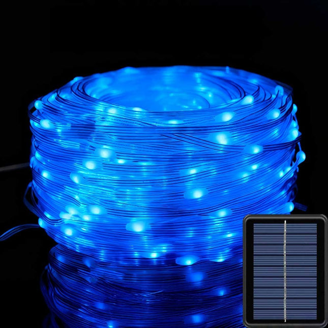 Solar Powered Christmas String Lights Waterproof LED Garden Light Blue