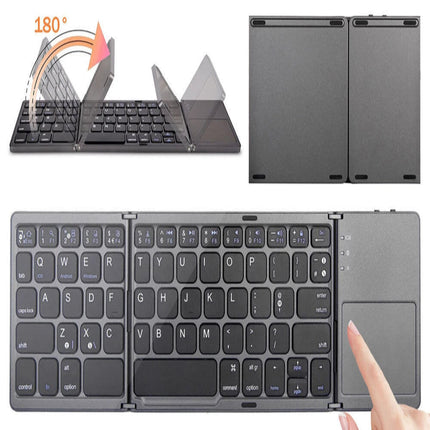 Folding Bluetooth Keyboard Touchpad Wireless Keypad for Windows Android Phone