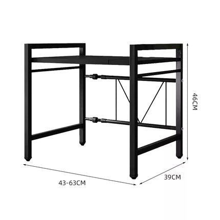 2-Tier Expandable Microwave Oven Rack Shelf Kitchen Countertop Organizer Stand