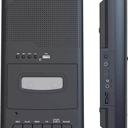Portable Cassette Player Recorder with Stand-Alone Microphone Converter to USB