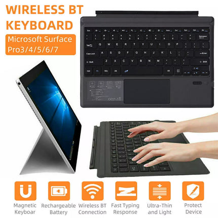 Bluetooth Keyboard Backlit Wireless Touchpad For Microsoft Surface Pro 3/4/5/6/7