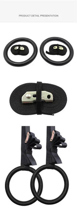 Professional Gymnastic Rings Fitness Ring Adjustable Straps Workout Gear 28MM