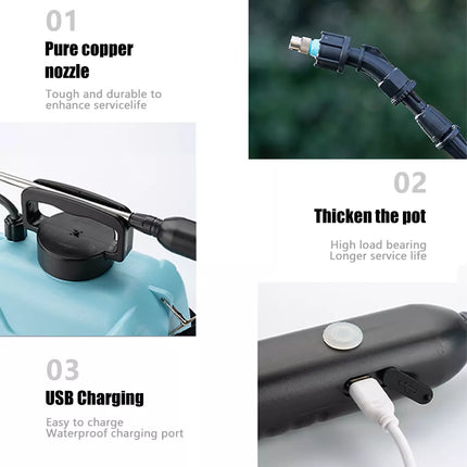 5L Rechargeable Electric Weed Sprayer Battery Powered Farm Garden Pump Spray
