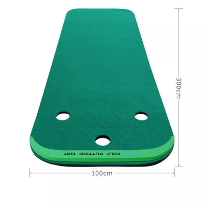 3M Golf Putting Mat Practice Training Indoor Outdoor Portable Slope Balls Grass