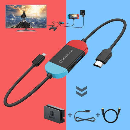 Nintendo Switch 1 Dock USB-C HDMI Mini Travel TV Connector Controller Charger
