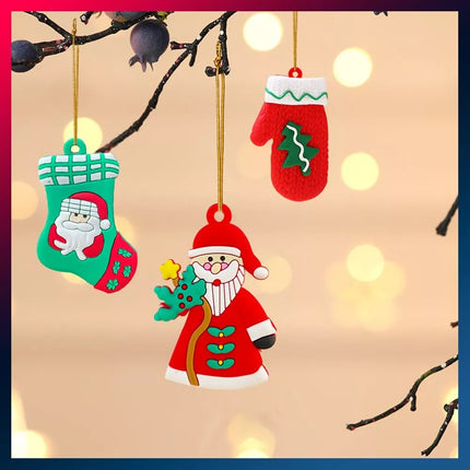 12PCs Gingerbread Man Christmas Tree Hanging Pendant Gift Tree Decor Ornament Set3