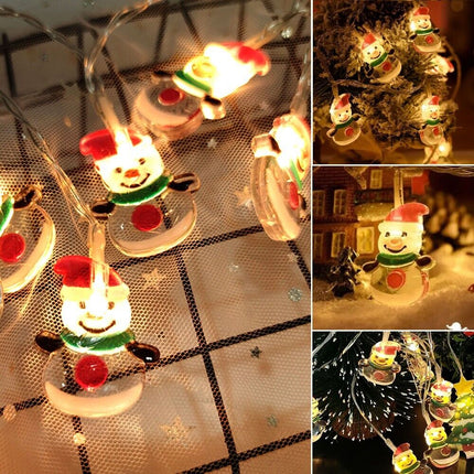 1.5M Christmas Tree Decoration Light String Snowman Santa LED Xmas Holiday Party