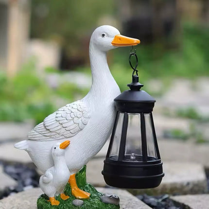 Solar Duck Lantern String Lights Waterproof LED Outdoor Decor for Patio Garden