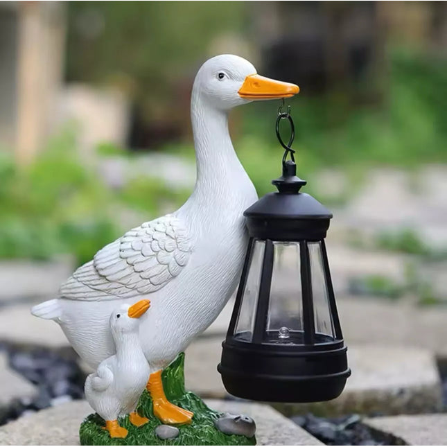 Solar Duck Lantern String Lights Waterproof LED Outdoor Decor for Patio Garden