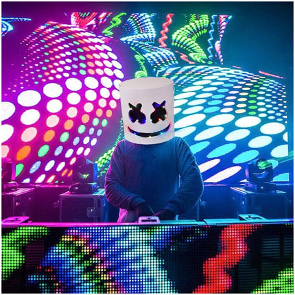 Halloween LED Light Up Mask Full Head DJ Mask Singer Costume Cosplay Party Mask