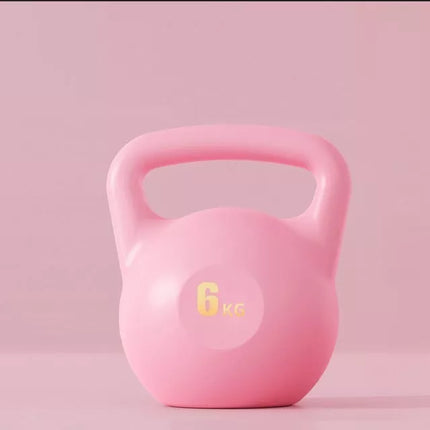 6KG Solid Cast Iron Vinyl Kettlebells Crossfit Strength Kettlebell Weights