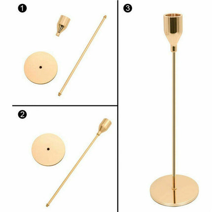 Candlestick Holders 3x Taper Candle Holders for Candlesticks Dining Decoration