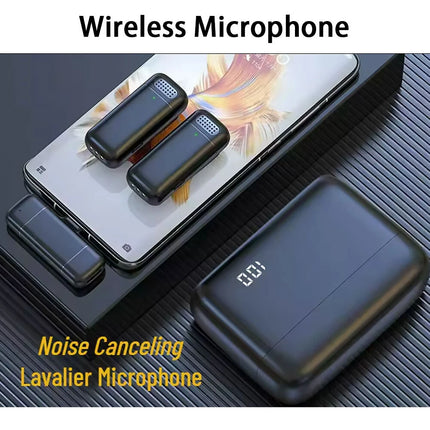 2Mic Wireless Lavalier Microphone For Phone Android iPhone iPad Vlog Live Stream