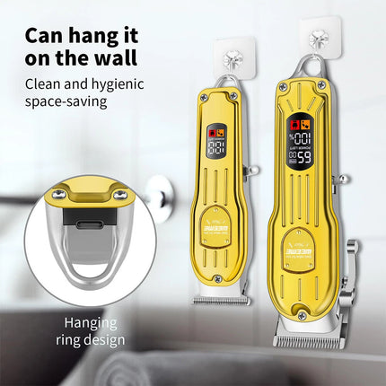 Battery Rechargeable Pro Hair Clipper Set Cordless Hair Trimmer With LED Display
