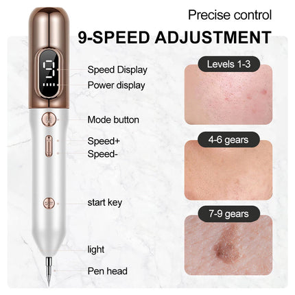 LCD Skin Tag Remover Wart Eliminator Laser Plasma Pen Papillomas Mole Removal