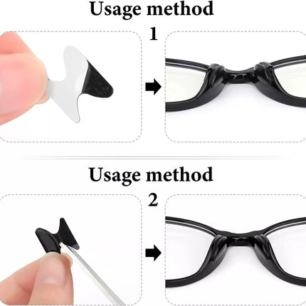 6pcs Silicone Anti-Slip Stick On Nose Pads For Eyeglass Sunglasses Glasses White