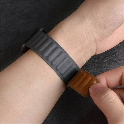 Apple Watch Band  Series 11 46mm SE 3 44mm Ultra 49mm Leather Link Magnetic Strap