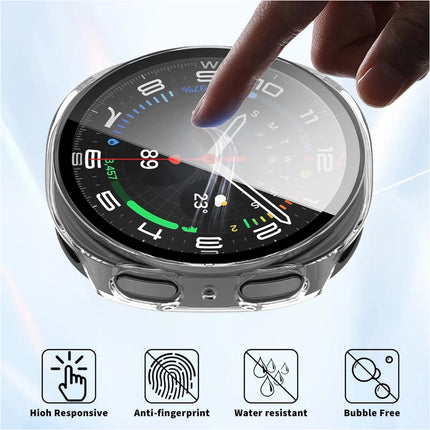 For Samsung Galaxy Watch 8 Case Cover With Glass Screen Protector 44mm Clear