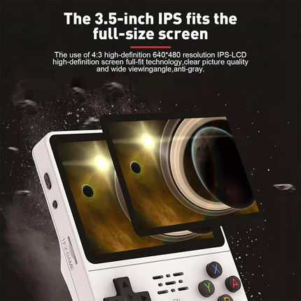 R36S Retro Handheld Video Game Console 3.5 Inch IPS Screen 128Gb White