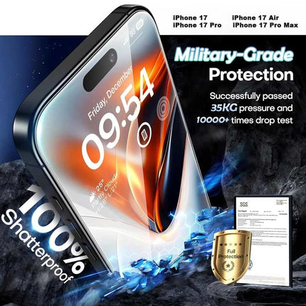 2Pcs iPhone 17 Screen protector Tempered Glass Case Friendly Full Cover