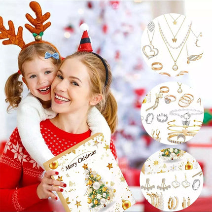 Christmas Advent Calendar Jewelry For Girls 24 Days Xmas Countdown Calendar