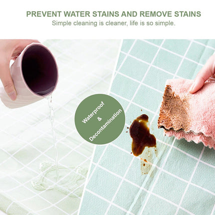 Scandinavian Green Rectangle Table Cloth Water Stain Resistant PEVA Party Tablecloth Desk Cover Mat