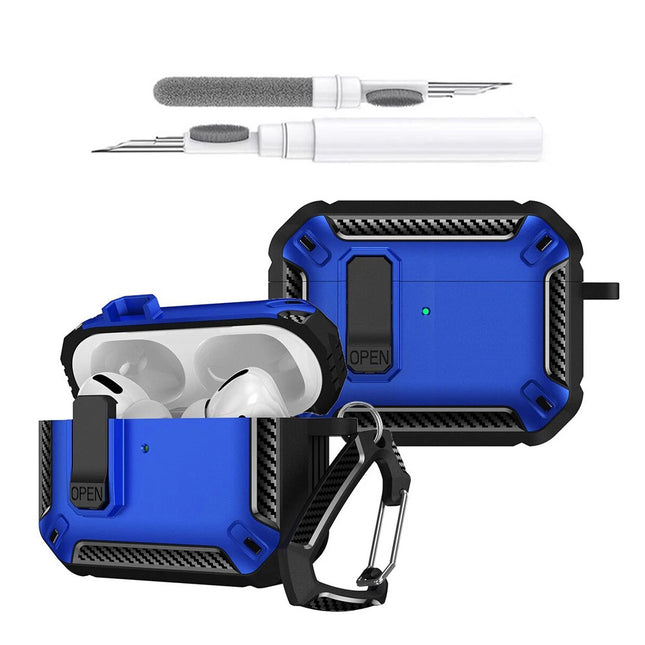 Blue For Apple Airpods 4 Case Cover 4th Generation Noise Cancellation With Clean Pen