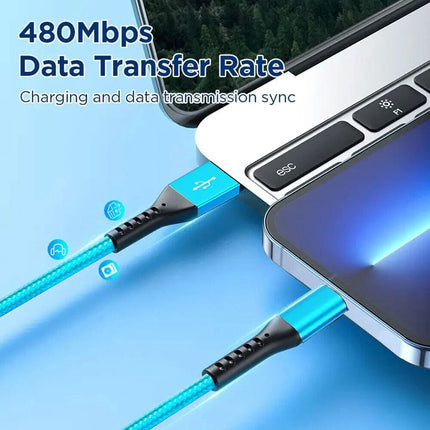 Blue MFi Certified USB Charging Type-C Lightning Cable For Apple iPhone 14 13