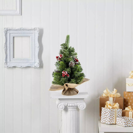 50cm Tabletop Mini Christmas Tree Artificial Traditional Xmas Pine Ornament