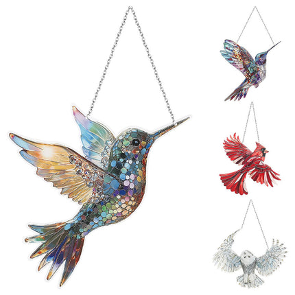 Bird Sun Catchers Decorative Acrylic Birds Christmas Ornaments for Bird lehLj