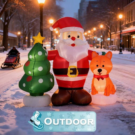 Inflatables Christmas Outdoor Decorations Cute Blow Up for Garden Lawn Xmas Deco