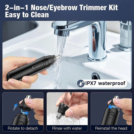 Painless USB Rechargeable Nose Hair Trimmer Facial Hair Trimmer Waterproof