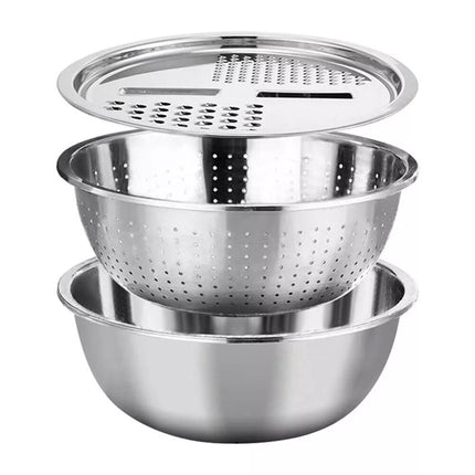 3in1 Multifunction Grater + Drain Basket + Basin Stainless Steel Box Grater Setsf