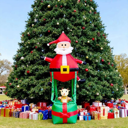 9ft Inflatable Christmas Santa Claus Hot Air Balloon Reindeer Xmas Decorations