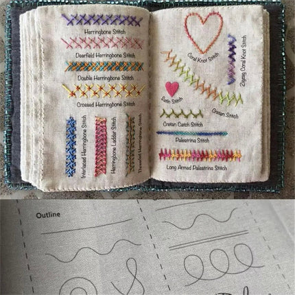 DIY Stitch Book,Embroidery Sewing Book,Embroidery Stitch Book for Beginner Adult