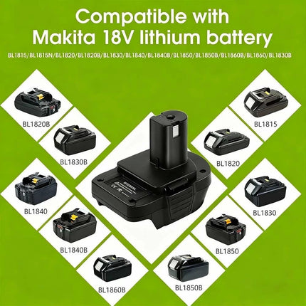 Battery Converter for Makita to Ryobi Battery Adapter MIL18DL M18 18V Lithium