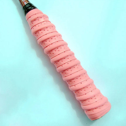 2 Pcs Pink Badminton Tennis Racket Hand Glue Anti Slip Handle Tape Fishing Rod Grip