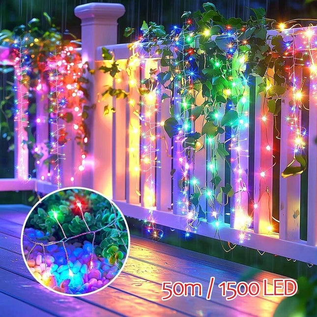 IP44 Waterproof 30m/50m String Lights Outdoor Indoor Yard Christmas Light Fairy