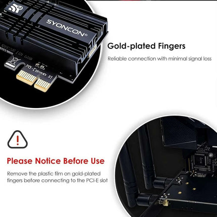 WiFi 6E PCIe Card Intel Chips Bluetooth 5.3 2.4G 5G 6GHz PC PCI Wireless Adapter