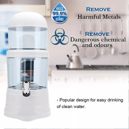 14L Water Purifier Ceramic Water Filter 8 Stages Bench Top Water Filter Carbon