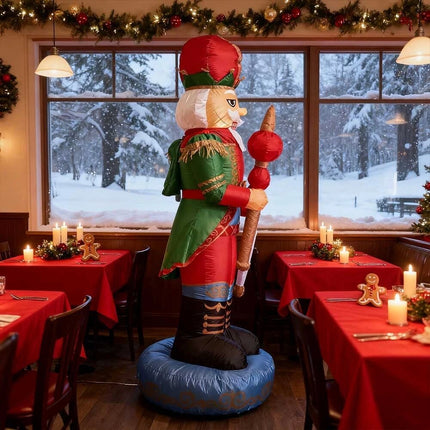 Christmas Inflatable Nutcracker Giant Lighted Interior Decoration Built in Fan